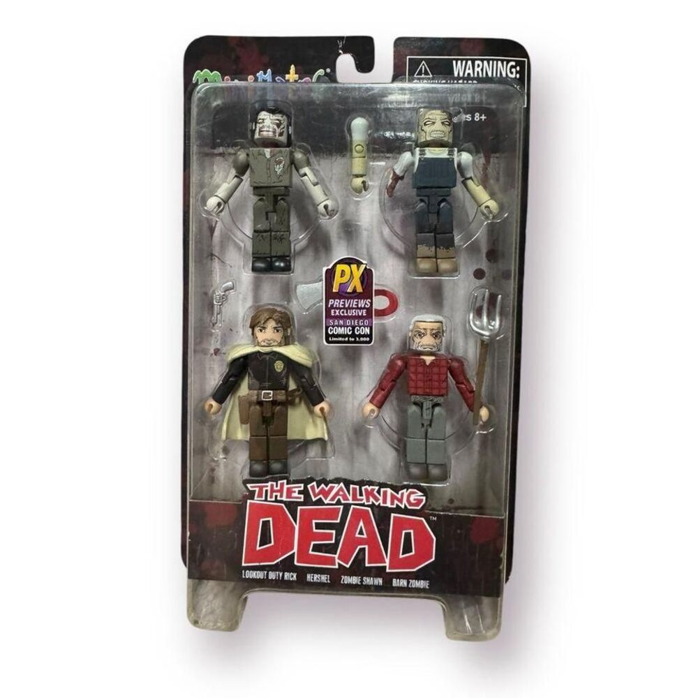 The Walking Dead Minimates‎ SDCC Hershel's Farm Box Set Rick PX Exclusive Rare